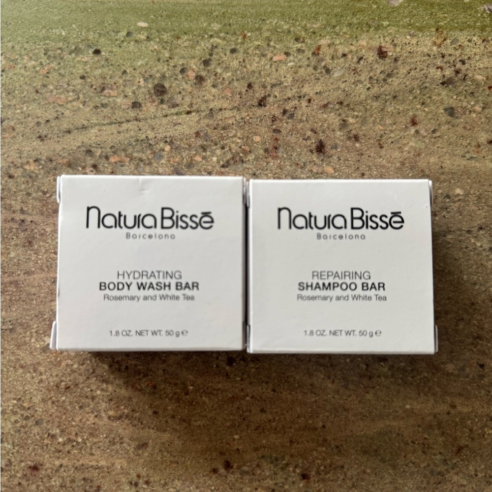 Natura Bisse Hydrating Body Bar Soap & Shampoo Bar New Rosemary White Tea Travel